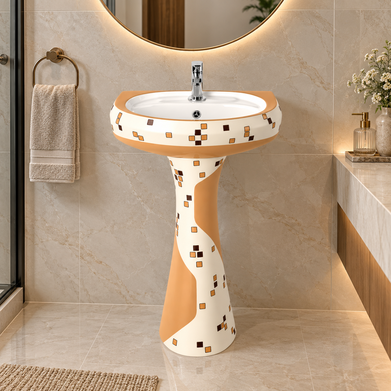 Sonet RP-1071, washbasin with pedestal
